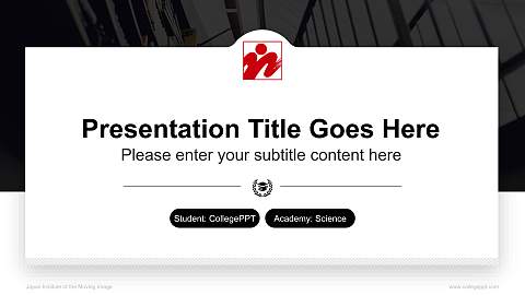 Japan Institute of the Moving Image National Scholarship Defense PPT Template