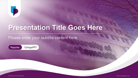 University of Portsmouth Lecture Sharing and Networking Event PPT Template