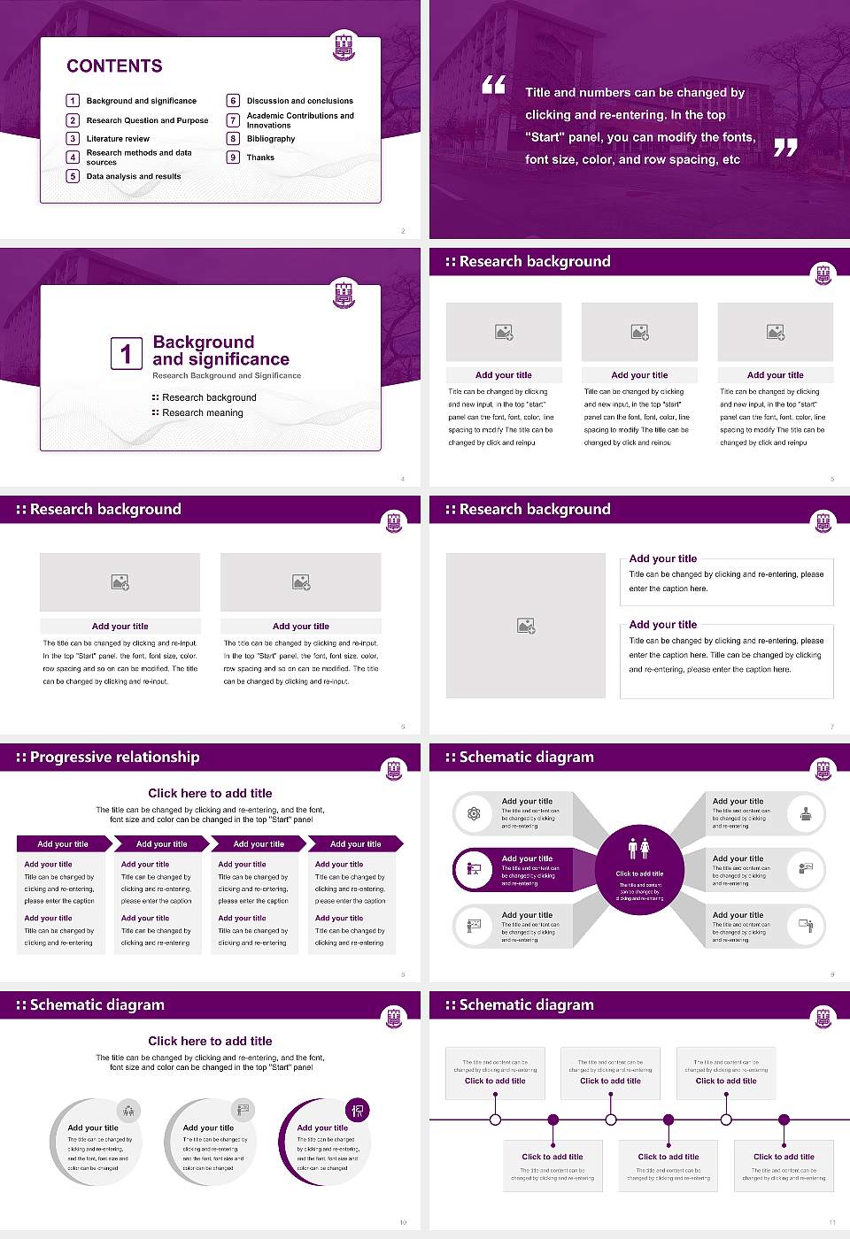 Fuji University Graduation Thesis Defense PPT Template16:9 ratio PPT effect preview image2