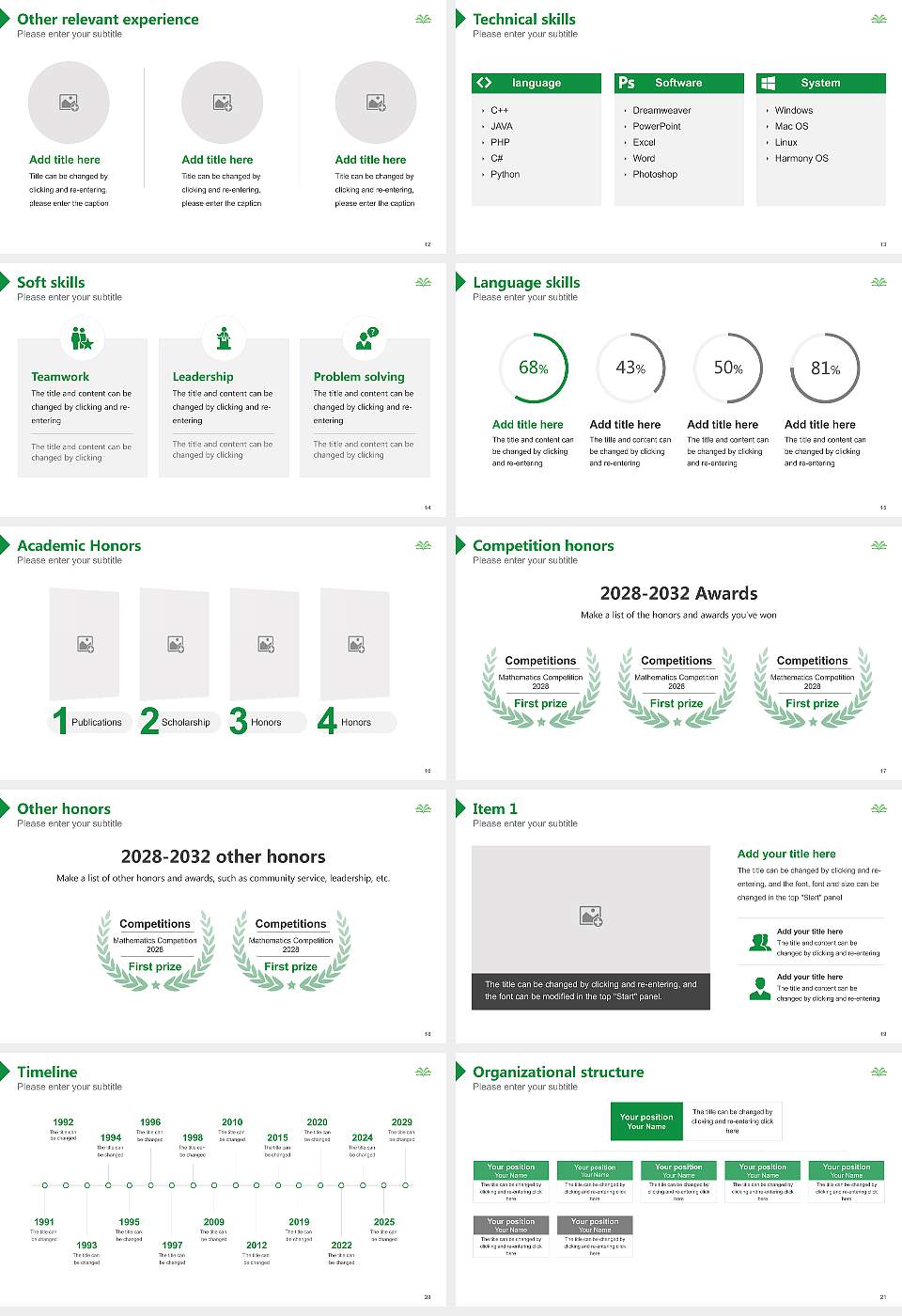 Akita University Resume PPT Template16:9 ratio PPT effect preview image3