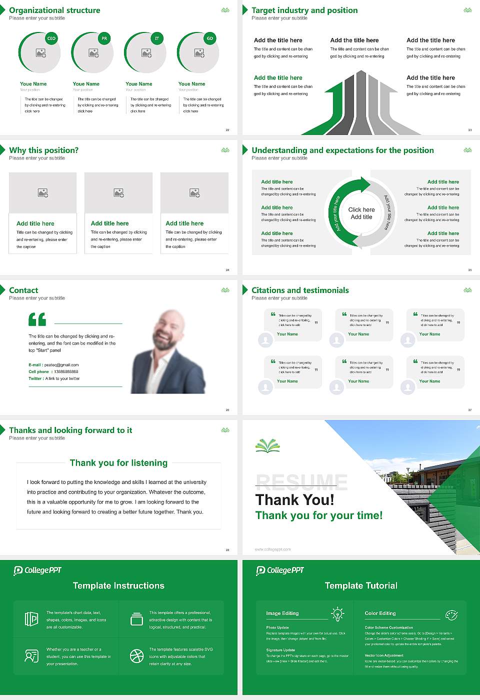 Akita University Resume PPT Template16:9 ratio PPT effect preview image4