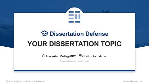 Edogawa University Graduation Thesis Defense PPT Template