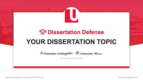 York University Graduation Thesis Defense PPT Template