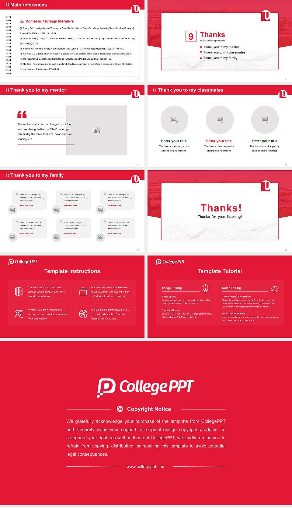 York University Graduation Thesis Defense PPT Template16:9 ratio PPT effect preview image7