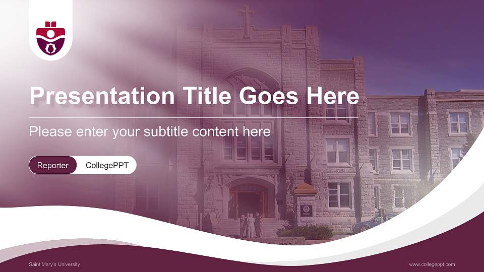 Saint Mary’s University Lecture Sharing and Networking Event PPT Template16:9 ratio PPT effect preview image