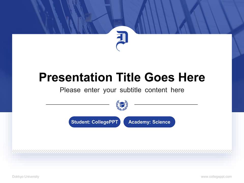Dokkyo University National Scholarship Defense PPT Template4:3 ratio PPT effect preview image4