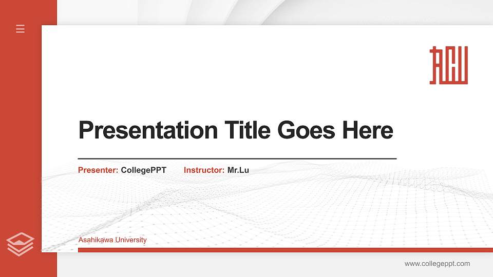 Asahikawa University Thesis Proposal/Graduation Defense PPT Template16:9 ratio PPT effect preview image