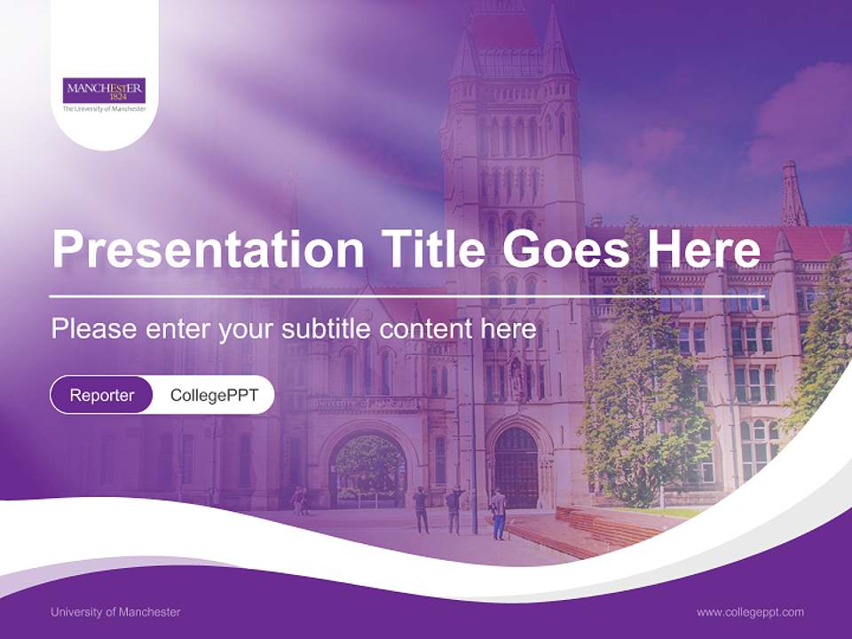 University of Manchester Lecture Sharing and Networking Event PPT Template4:3 ratio PPT effect preview image4