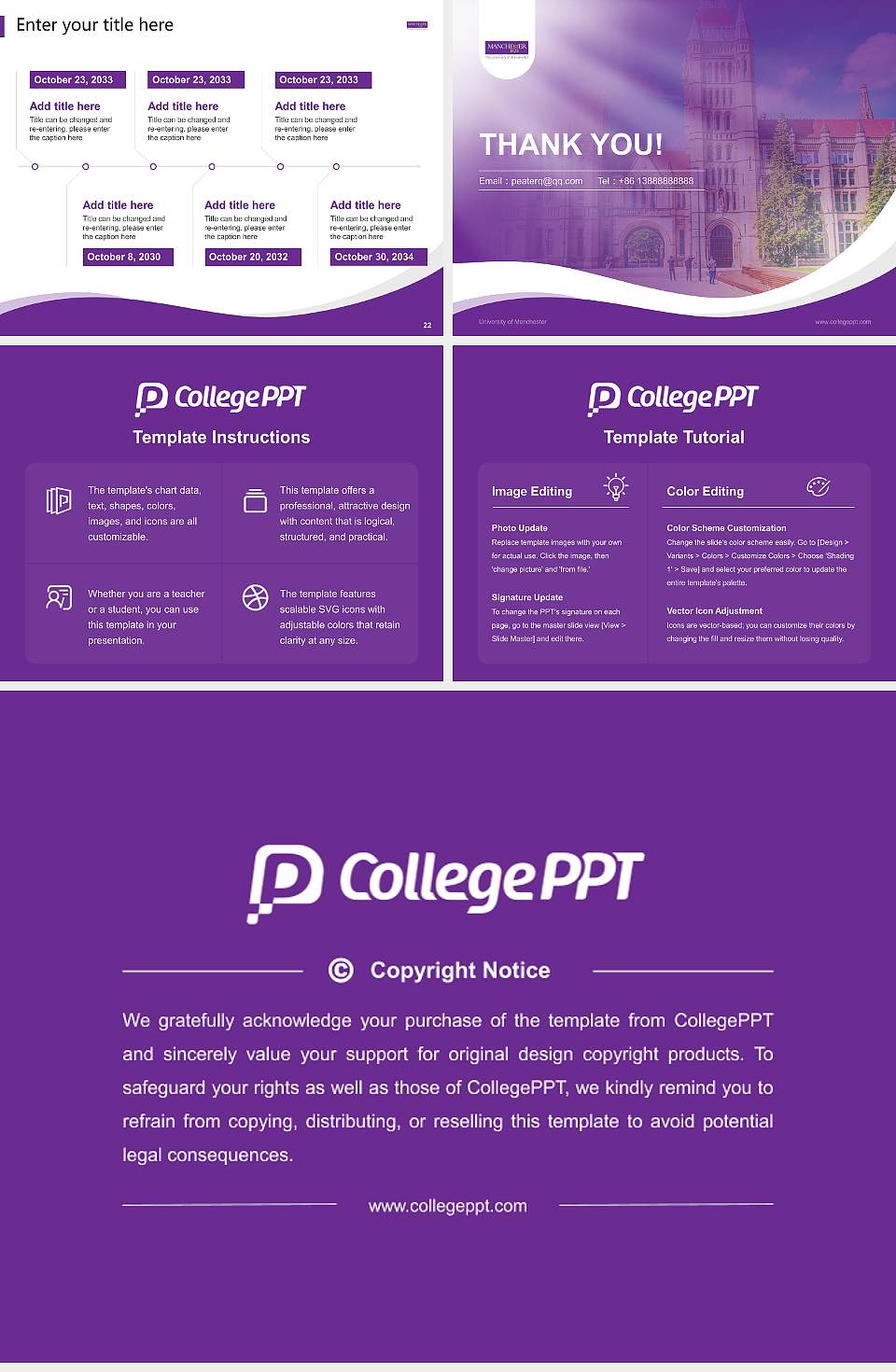 University of Manchester Lecture Sharing and Networking Event PPT Template4:3 ratio PPT effect preview image4