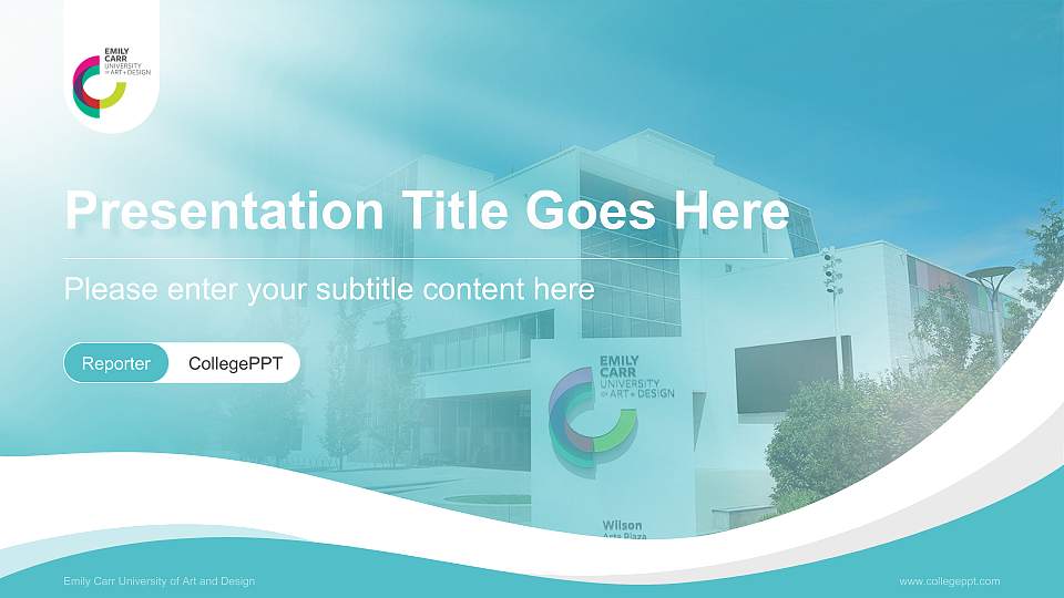 Emily Carr University of Art and Design Lecture Sharing and Networking Event PPT Template16:9 ratio PPT effect preview image