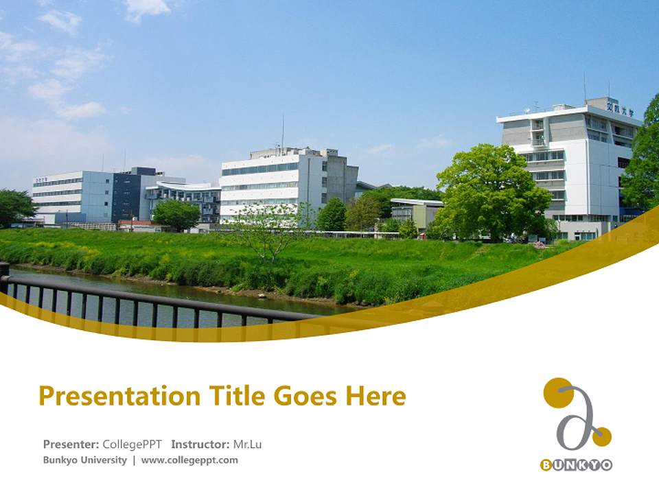 Bunkyo University Course/Courseware Creation PPT Template4:3 ratio PPT effect preview image5
