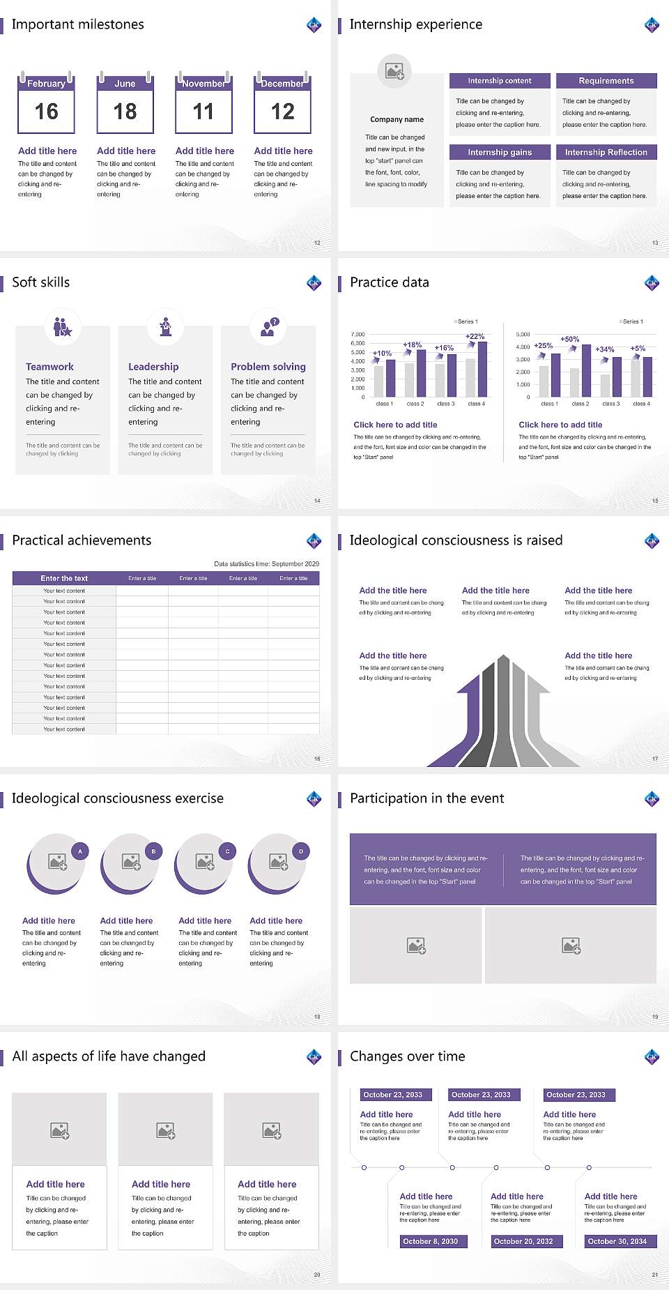 Chiba Keizai University National Scholarship Defense PPT Template4:3 ratio PPT effect preview image3