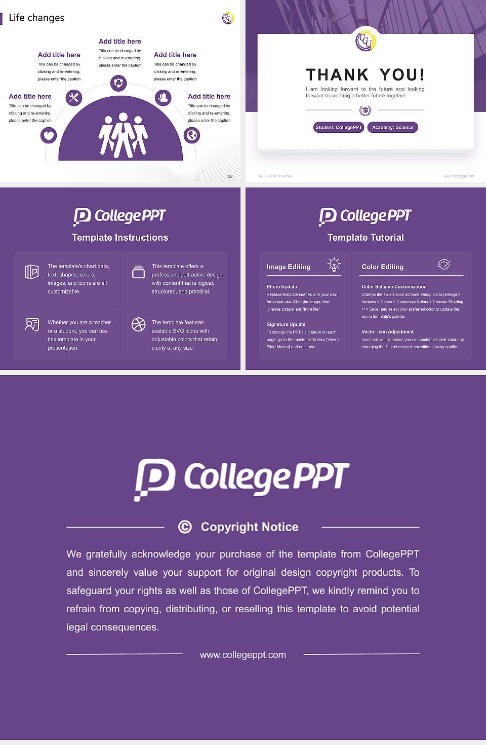 Chuo Gakuin University National Scholarship Defense PPT Template4:3 ratio PPT effect preview image4