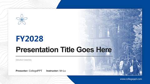 Gakushuin University Academic Presentation/Research Findings Report PPT Template