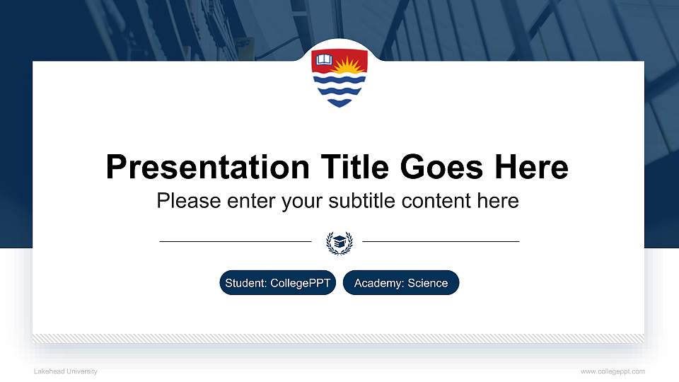 Lakehead University National Scholarship Defense PPT Template16:9 ratio PPT effect preview image