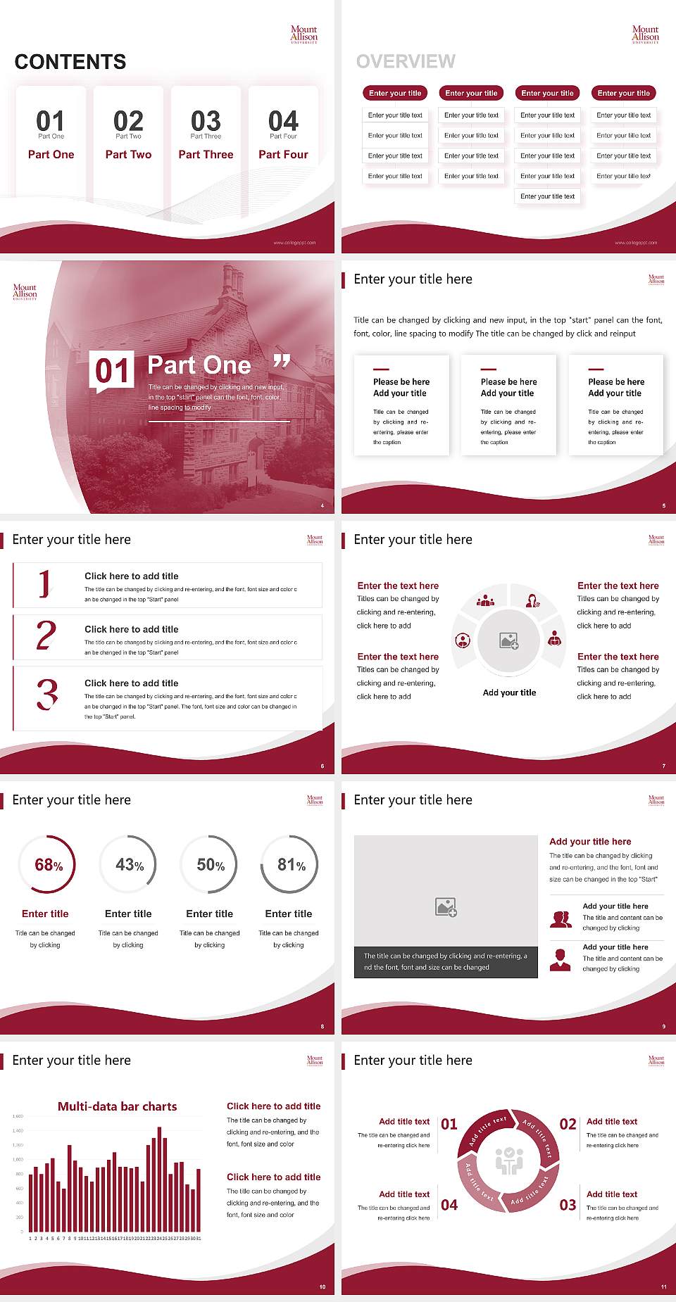Mount Allison University Lecture Sharing and Networking Event PPT Template4:3 ratio PPT effect preview image2