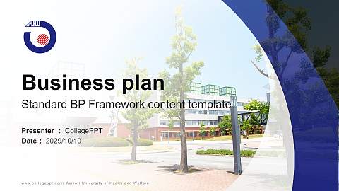 Aomori University of Health and Welfare Competition/Entrepreneurship Contest PPT Template