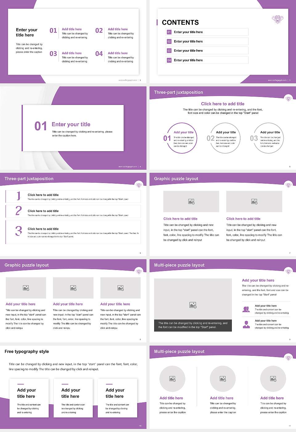Bunka Gakuen University Academic Presentation/Research Findings Report PPT Template16:9 ratio PPT effect preview image2