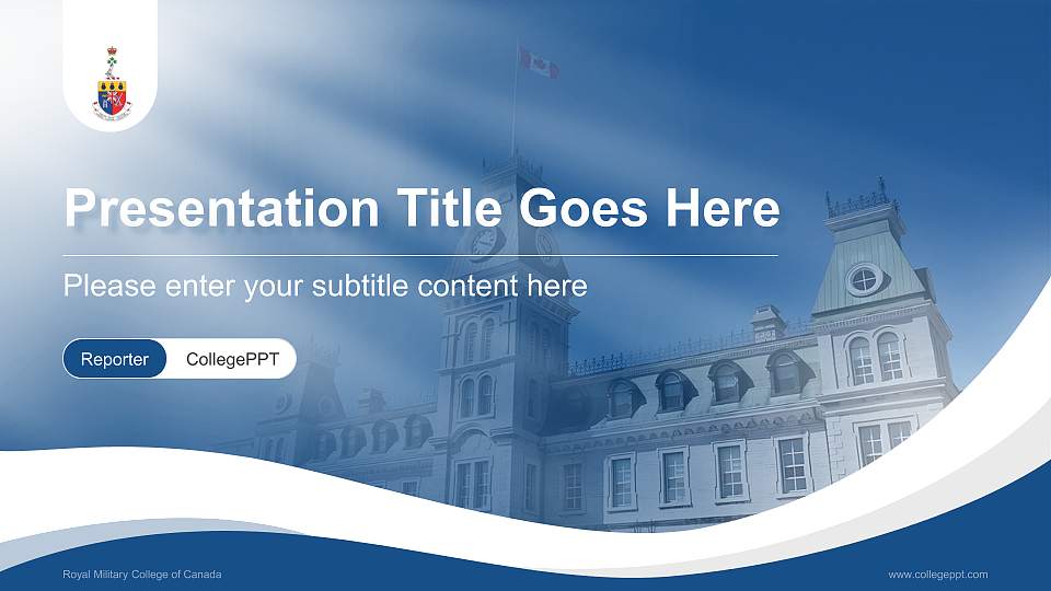Royal Military College of Canada Lecture Sharing and Networking Event PPT Template16:9 ratio PPT effect preview image