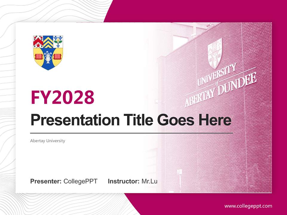 Abertay University Academic Presentation/Research Findings Report PPT Template4:3 ratio PPT effect preview image5