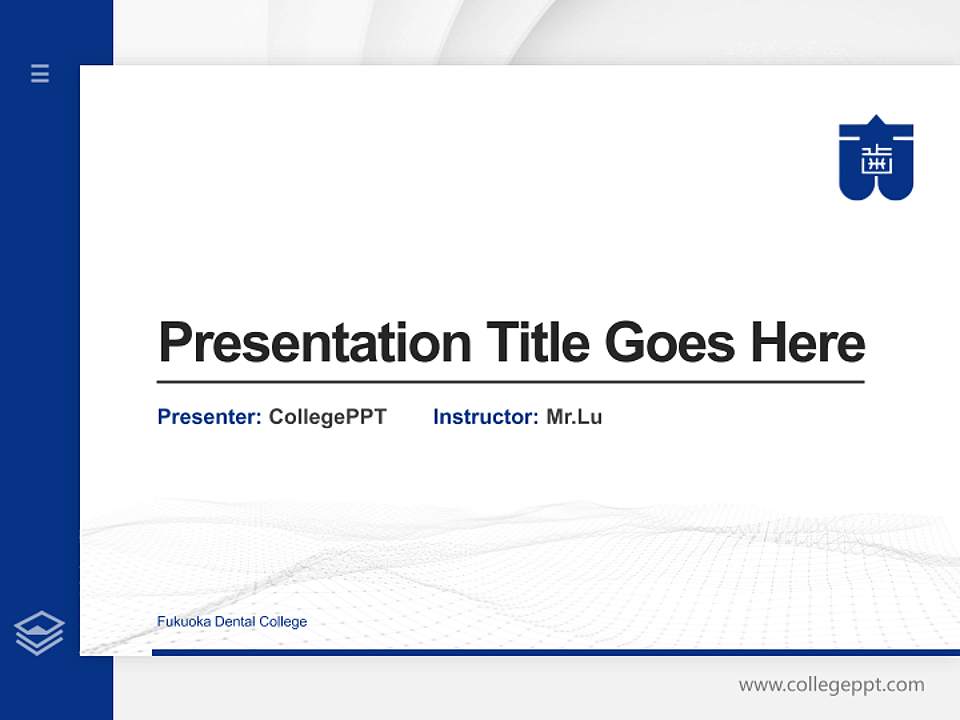 Fukuoka Dental College Thesis Proposal/Graduation Defense PPT Template4:3 ratio PPT effect preview image5