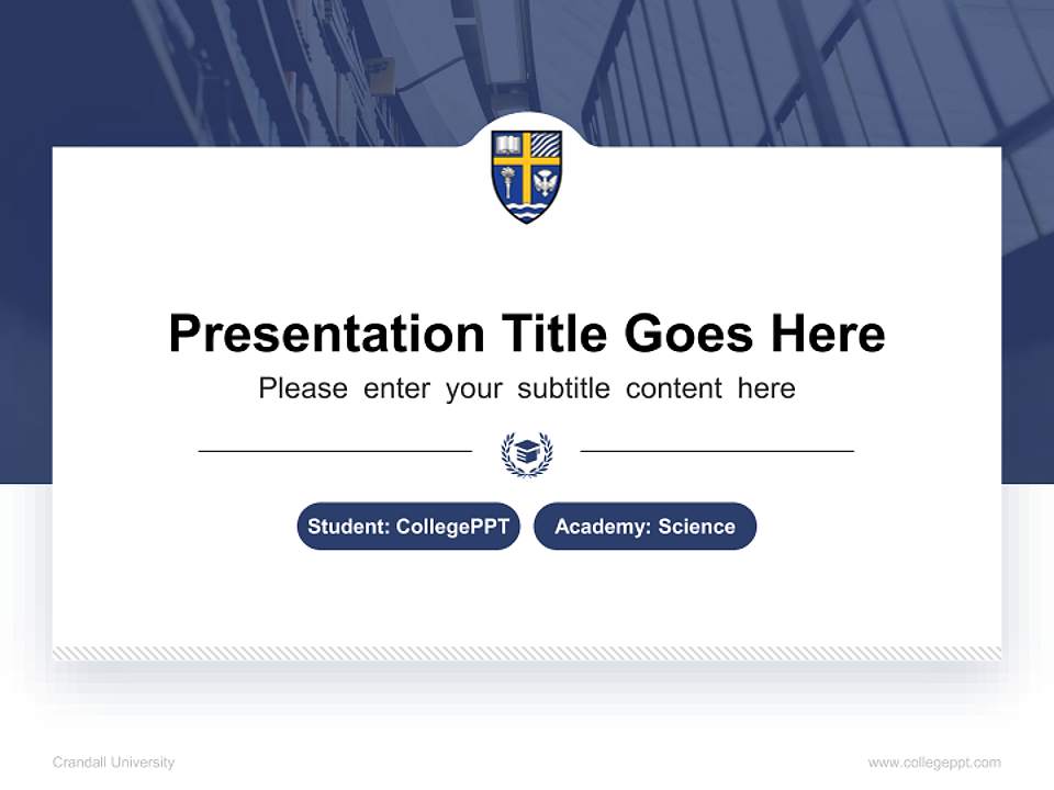 Crandall University National Scholarship Defense PPT Template4:3 ratio PPT effect preview image4