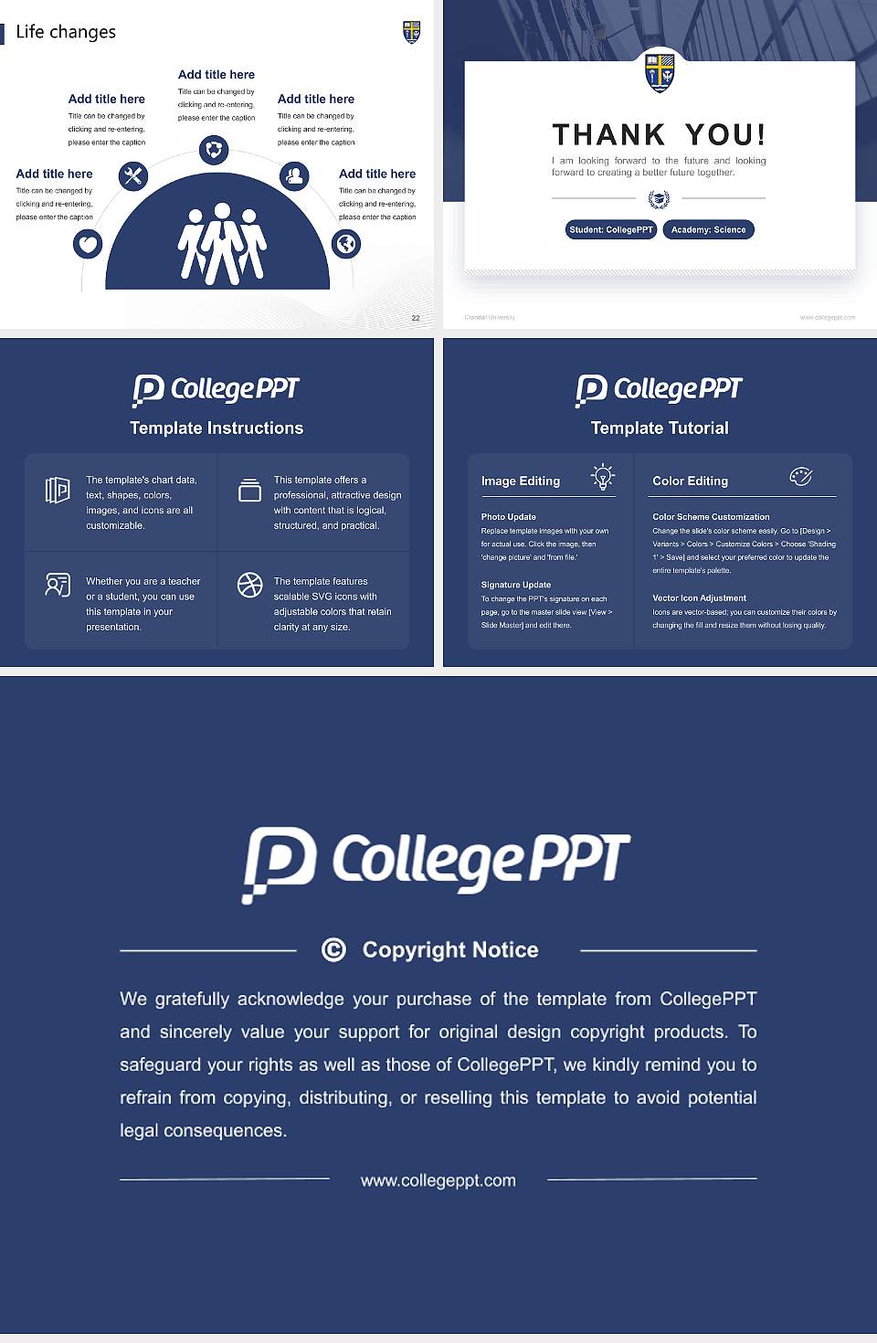 Crandall University National Scholarship Defense PPT Template4:3 ratio PPT effect preview image4