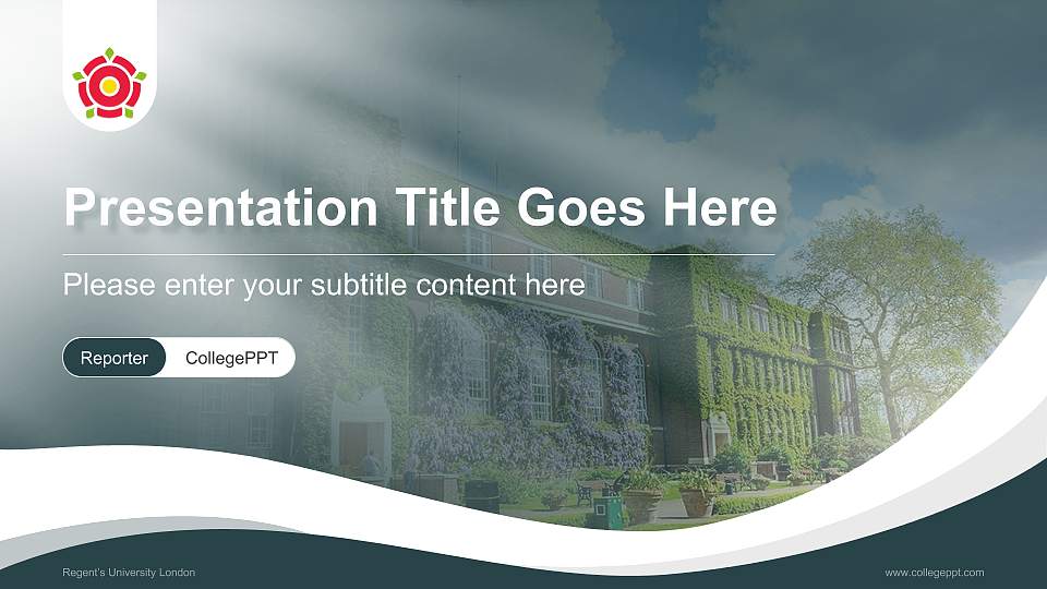 Regent’s University London Lecture Sharing and Networking Event PPT Template16:9 ratio PPT effect preview image