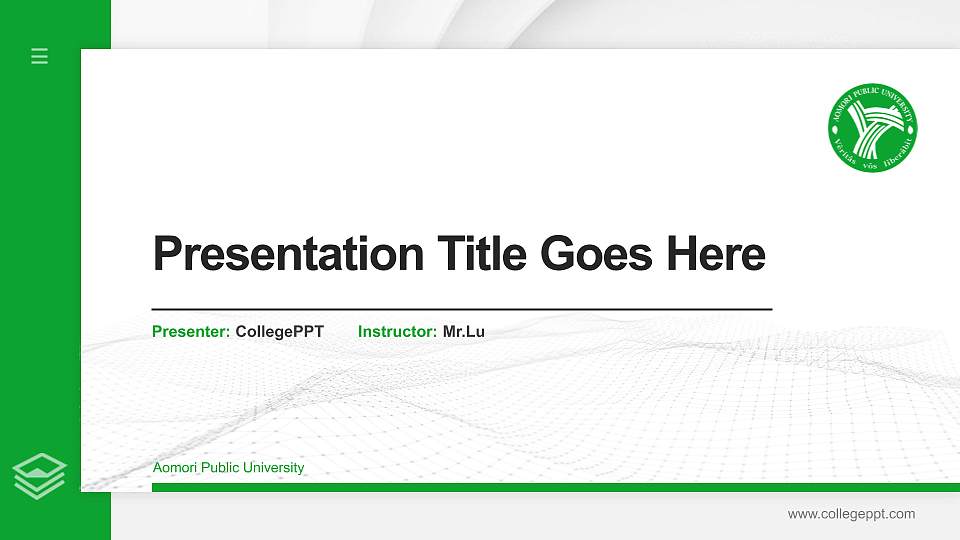 Aomori Public University Thesis Proposal/Graduation Defense PPT Template16:9 ratio PPT effect preview image