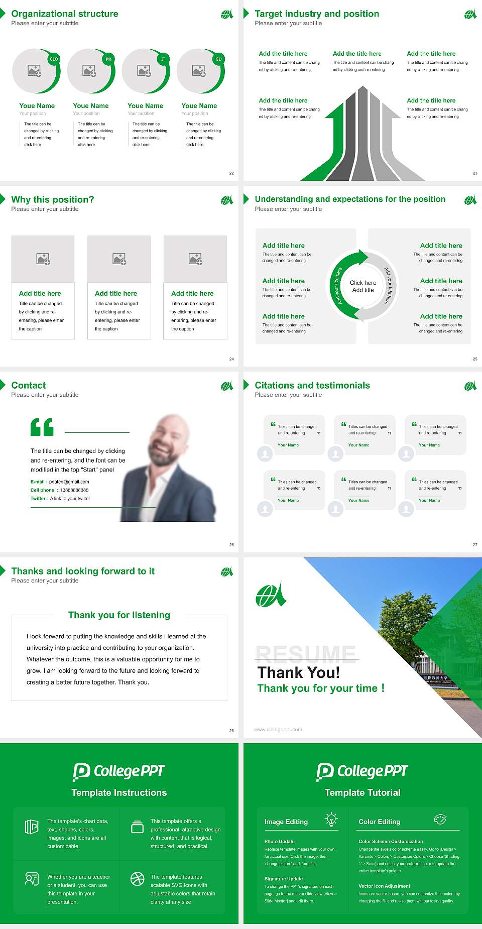 Akita International University Resume PPT Template4:3 ratio PPT effect preview image4