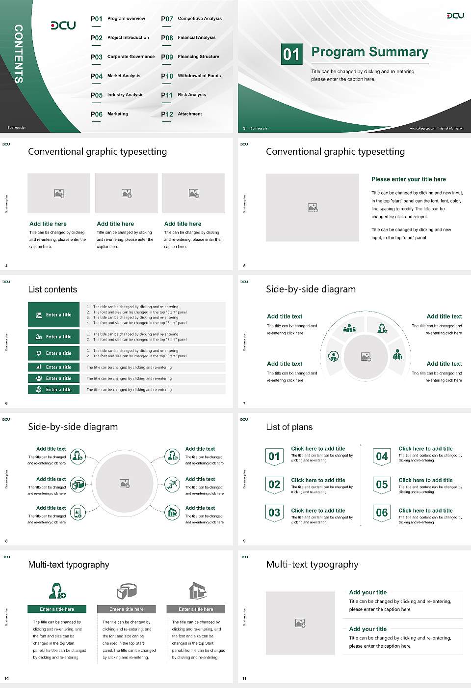 Den-en Chofu University Competition/Entrepreneurship Contest PPT Template16:9 ratio PPT effect preview image2