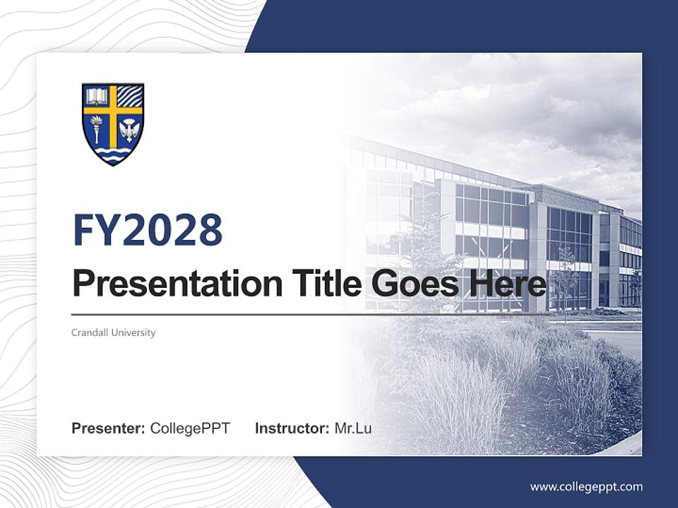 Crandall University Academic Presentation/Research Findings Report PPT Template4:3 ratio PPT effect preview image5