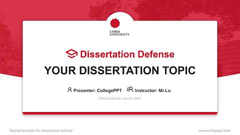 Chiba University Graduation Thesis Defense PPT Template