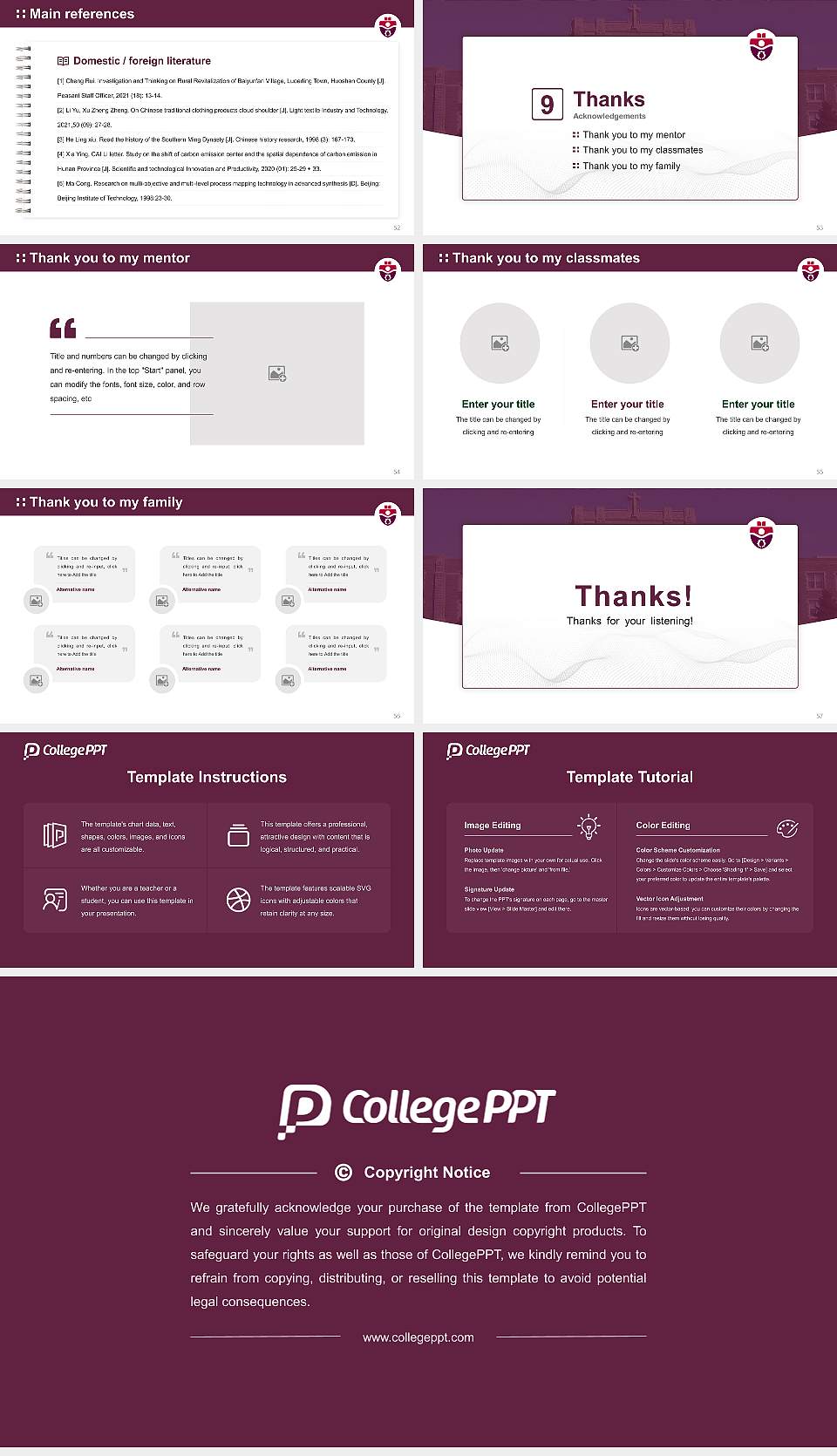 Saint Mary’s University Graduation Thesis Defense PPT Template16:9 ratio PPT effect preview image7