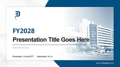 Dokkyo Medical University Academic Presentation/Research Findings Report PPT Template
