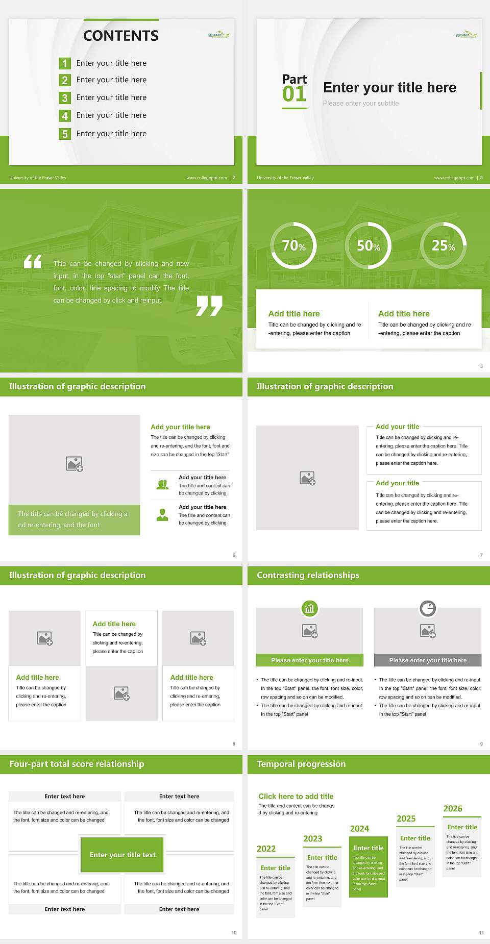 University of the Fraser Valley Thesis Proposal/Graduation Defense PPT Template4:3 ratio PPT effect preview image2