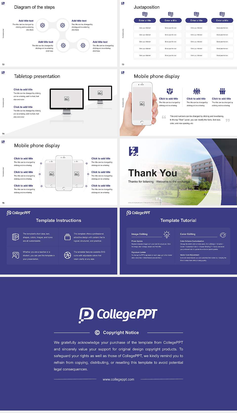 Fukuyama City University Competition/Entrepreneurship Contest PPT Template16:9 ratio PPT effect preview image9