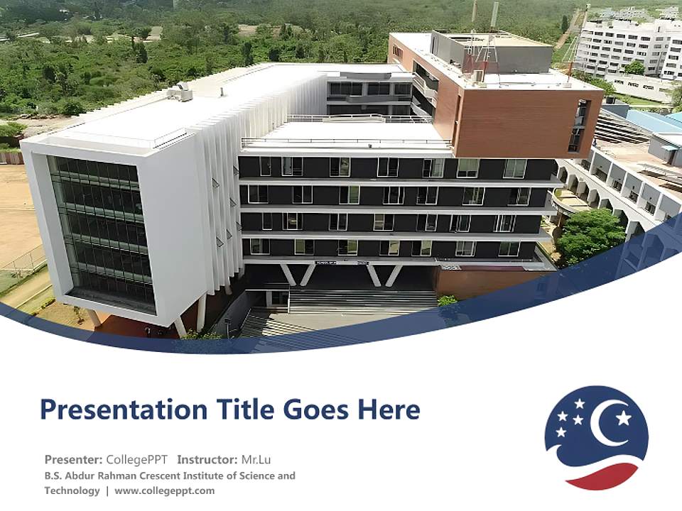 B.S. Abdur Rahman Crescent Institute of Science and Technology Course/Courseware Creation PPT Template4:3 ratio PPT effect preview image5