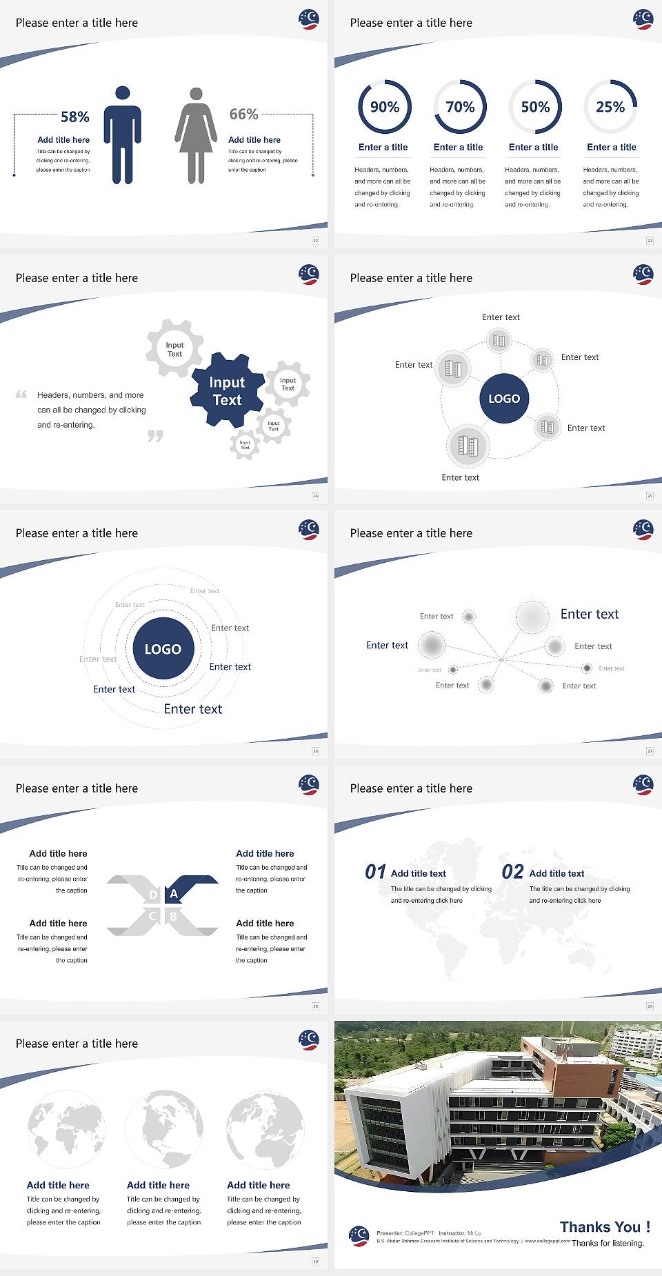 B.S. Abdur Rahman Crescent Institute of Science and Technology Course/Courseware Creation PPT Template4:3 ratio PPT effect preview image4
