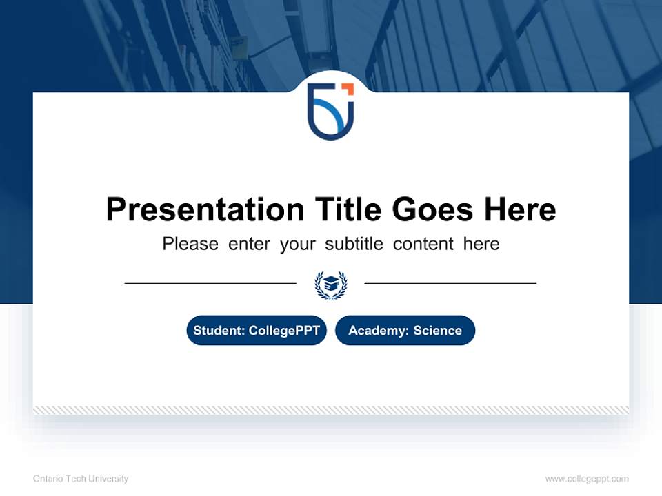 Ontario Tech University National Scholarship Defense PPT Template4:3 ratio PPT effect preview image4