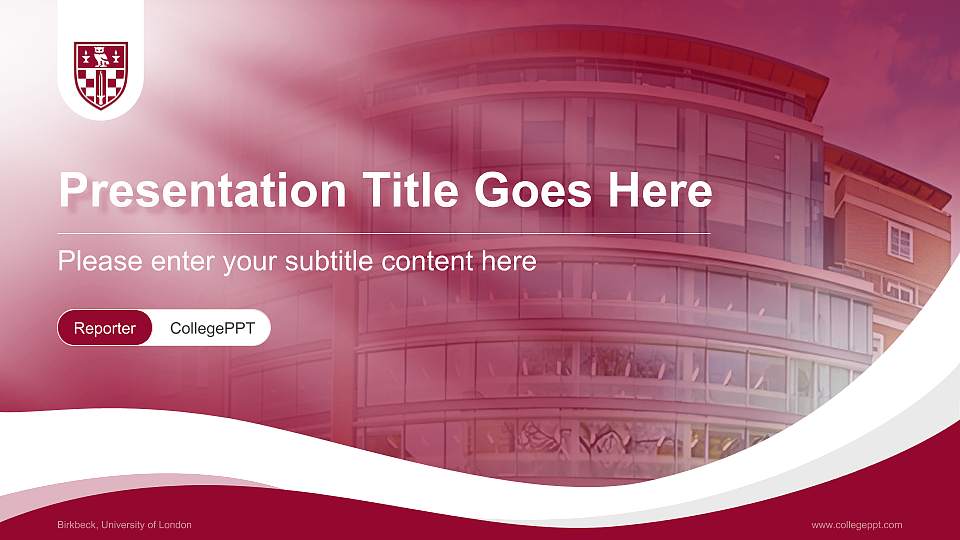 Birkbeck, University of London Lecture Sharing and Networking Event PPT Template16:9 ratio PPT effect preview image