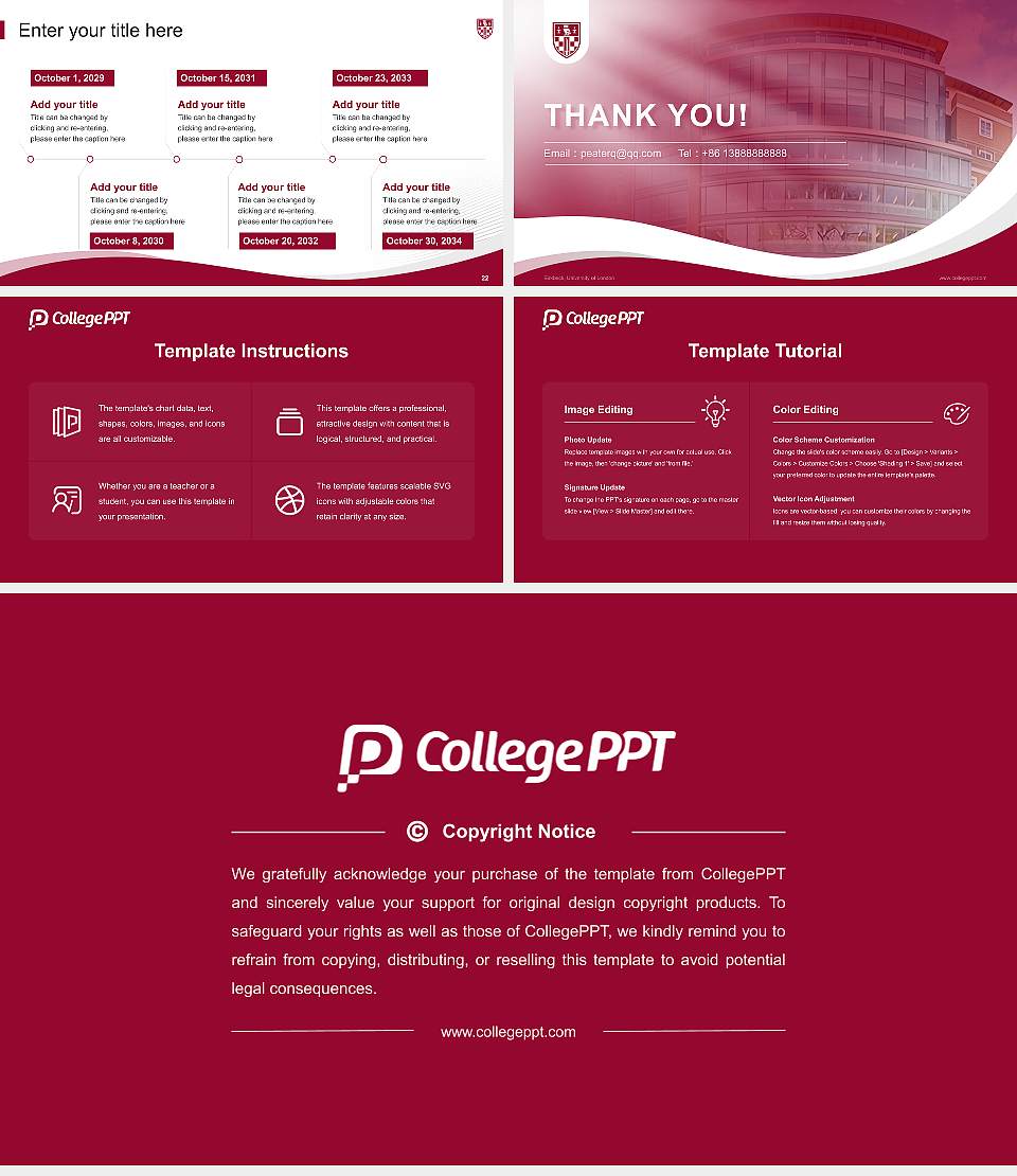 Birkbeck, University of London Lecture Sharing and Networking Event PPT Template16:9 ratio PPT effect preview image4