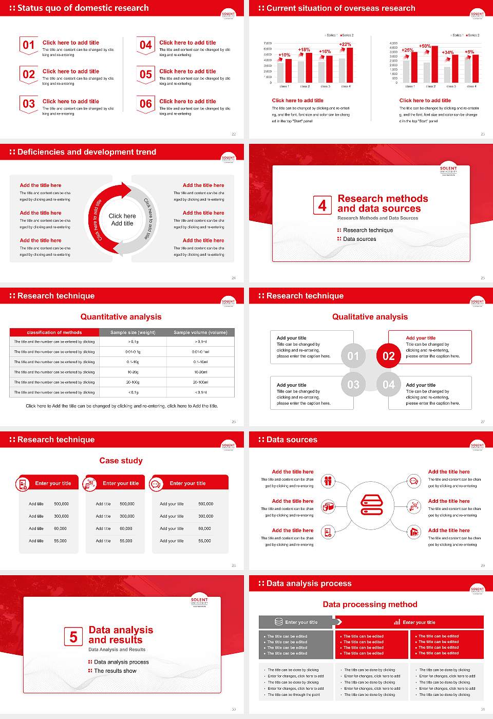 Solent University Graduation Thesis Defense PPT Template16:9 ratio PPT effect preview image4