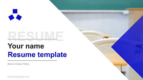 Butsuryo College of Osaka Resume PPT Template