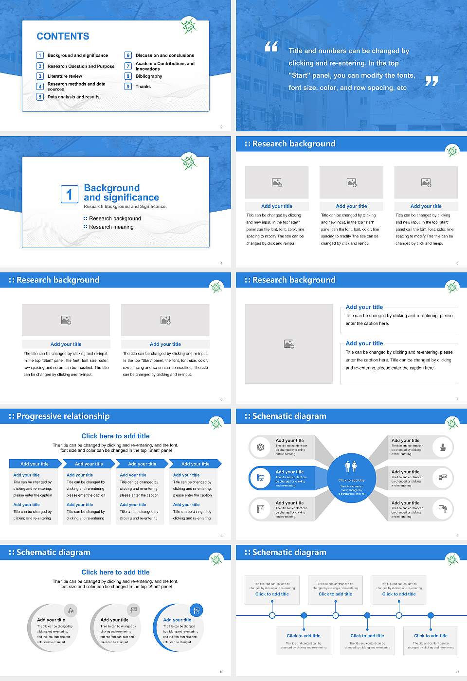 Doho University Graduation Thesis Defense PPT Template16:9 ratio PPT effect preview image2