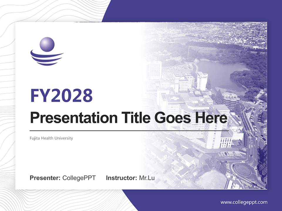 Fujita Health University Academic Presentation/Research Findings Report PPT Template4:3 ratio PPT effect preview image5