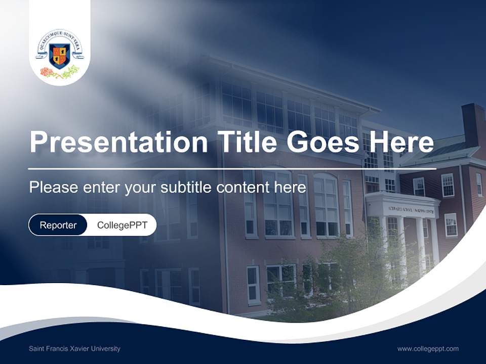 Saint Francis Xavier University Lecture Sharing and Networking Event PPT Template4:3 ratio PPT effect preview image4