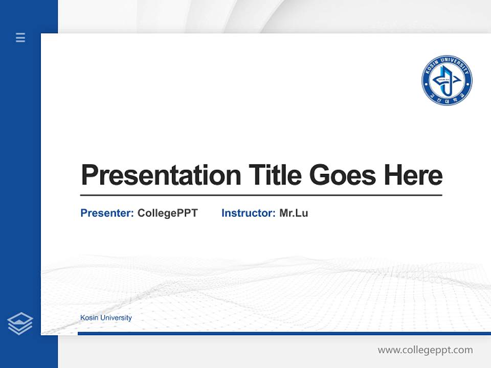 Kosin University Thesis Proposal/Graduation Defense PPT Template4:3 ratio PPT effect preview image5