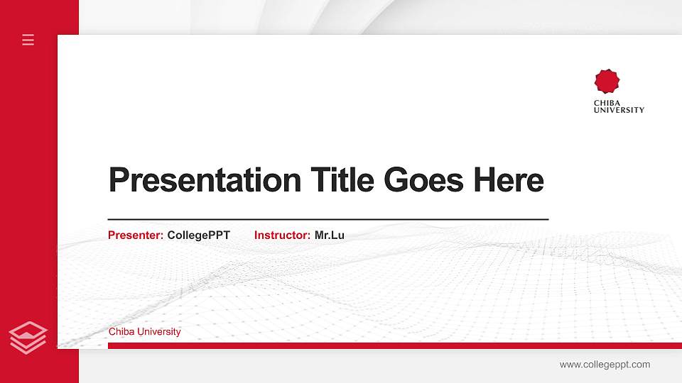Chiba University Thesis Proposal/Graduation Defense PPT Template16:9 ratio PPT effect preview image