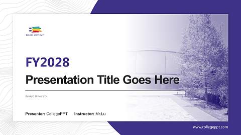 Bukkyo University Academic Presentation/Research Findings Report PPT Template